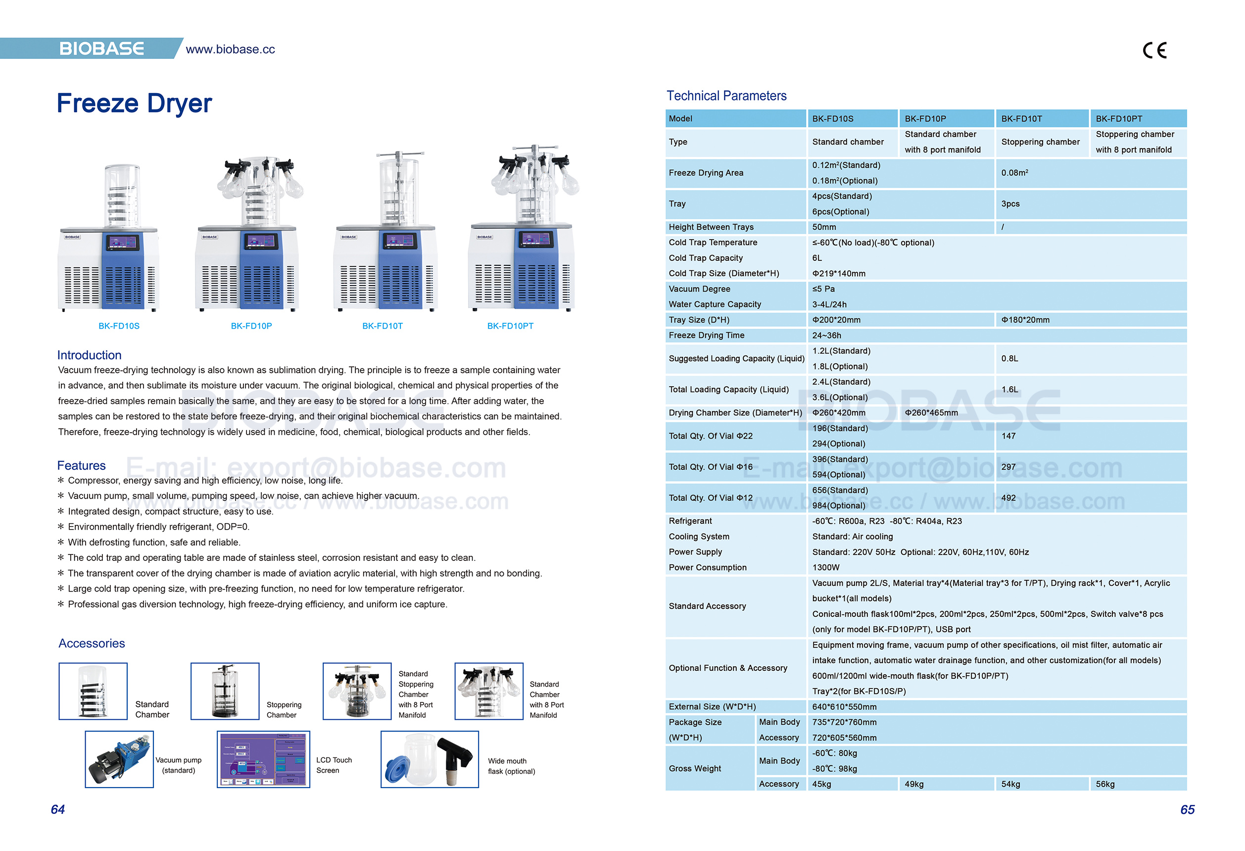64-65 Freeze Dryer 64-65 Сублимационная сушилка