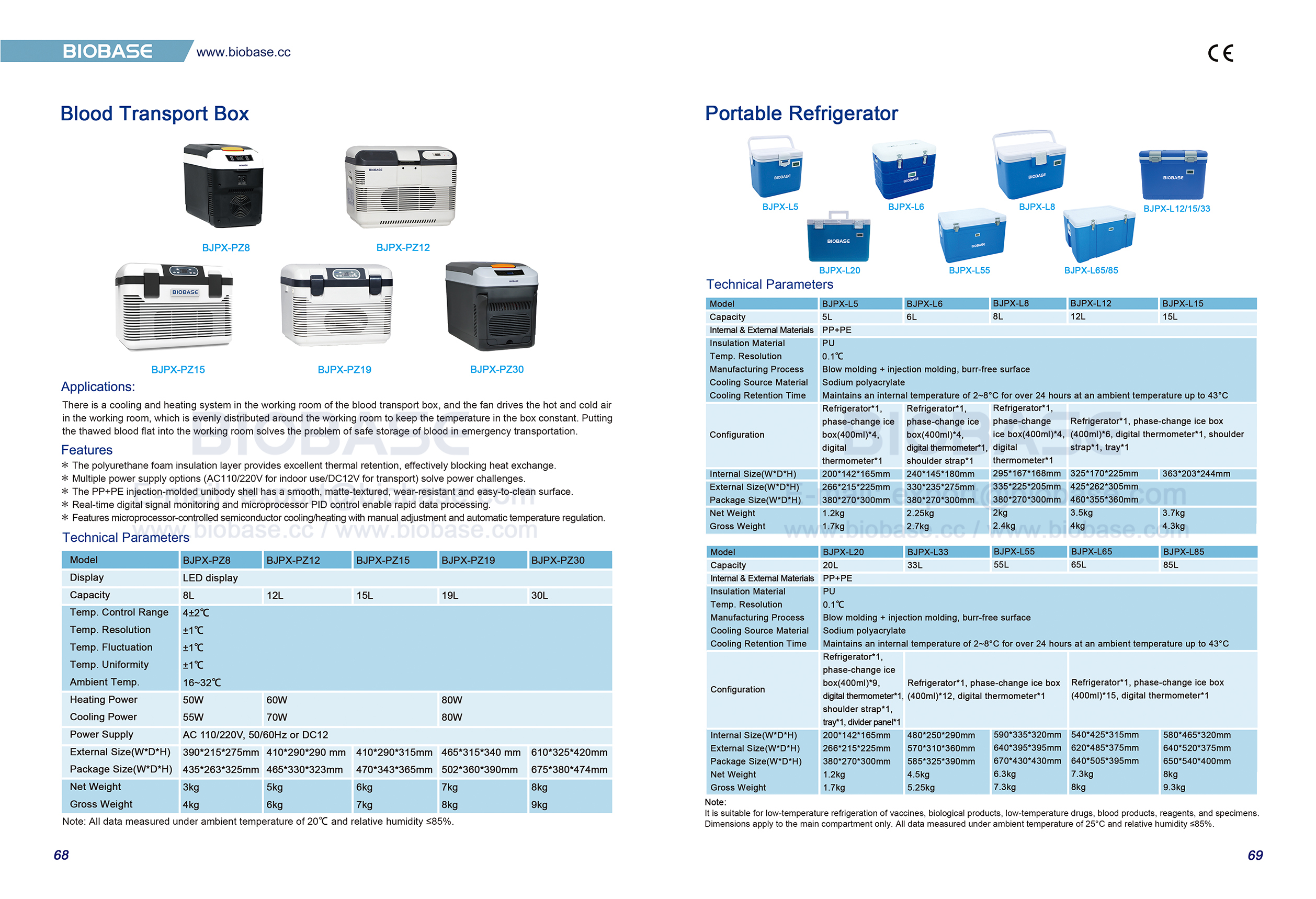 68-69 Blood Transport Box & Portable Holrigrator